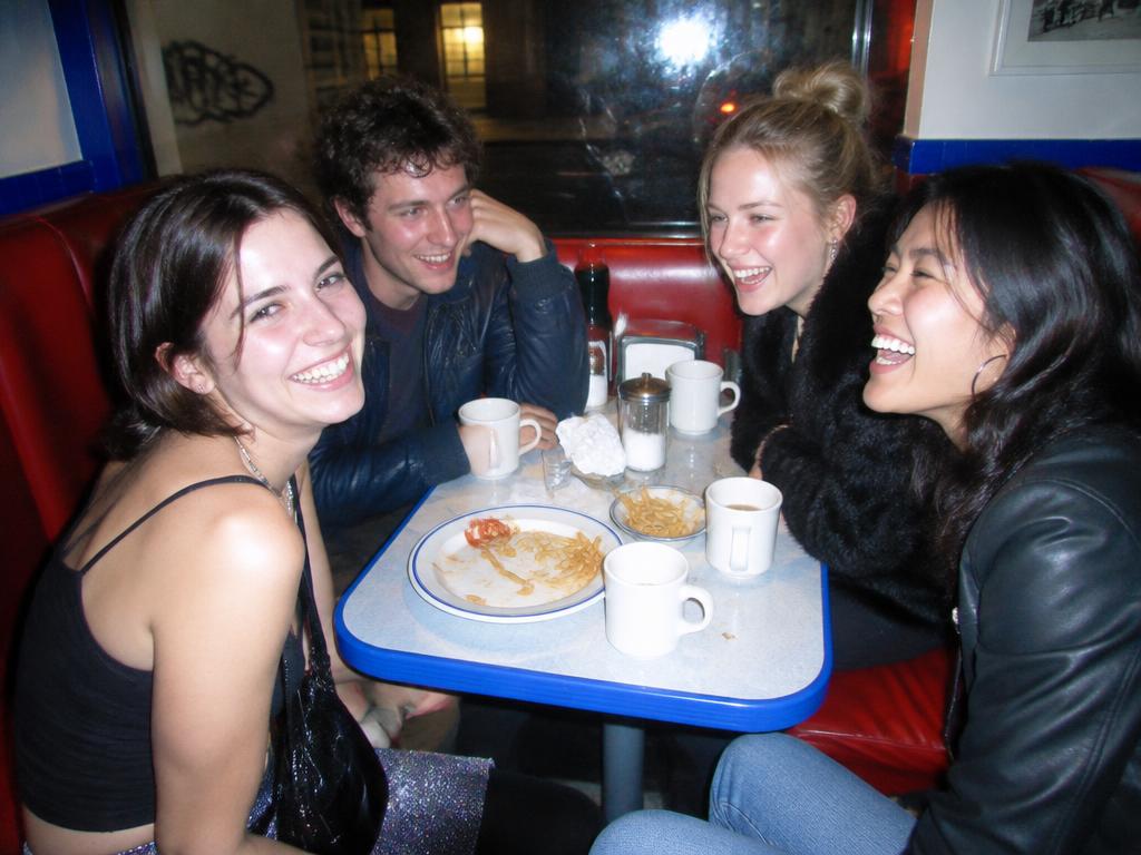 Late-night diner friends